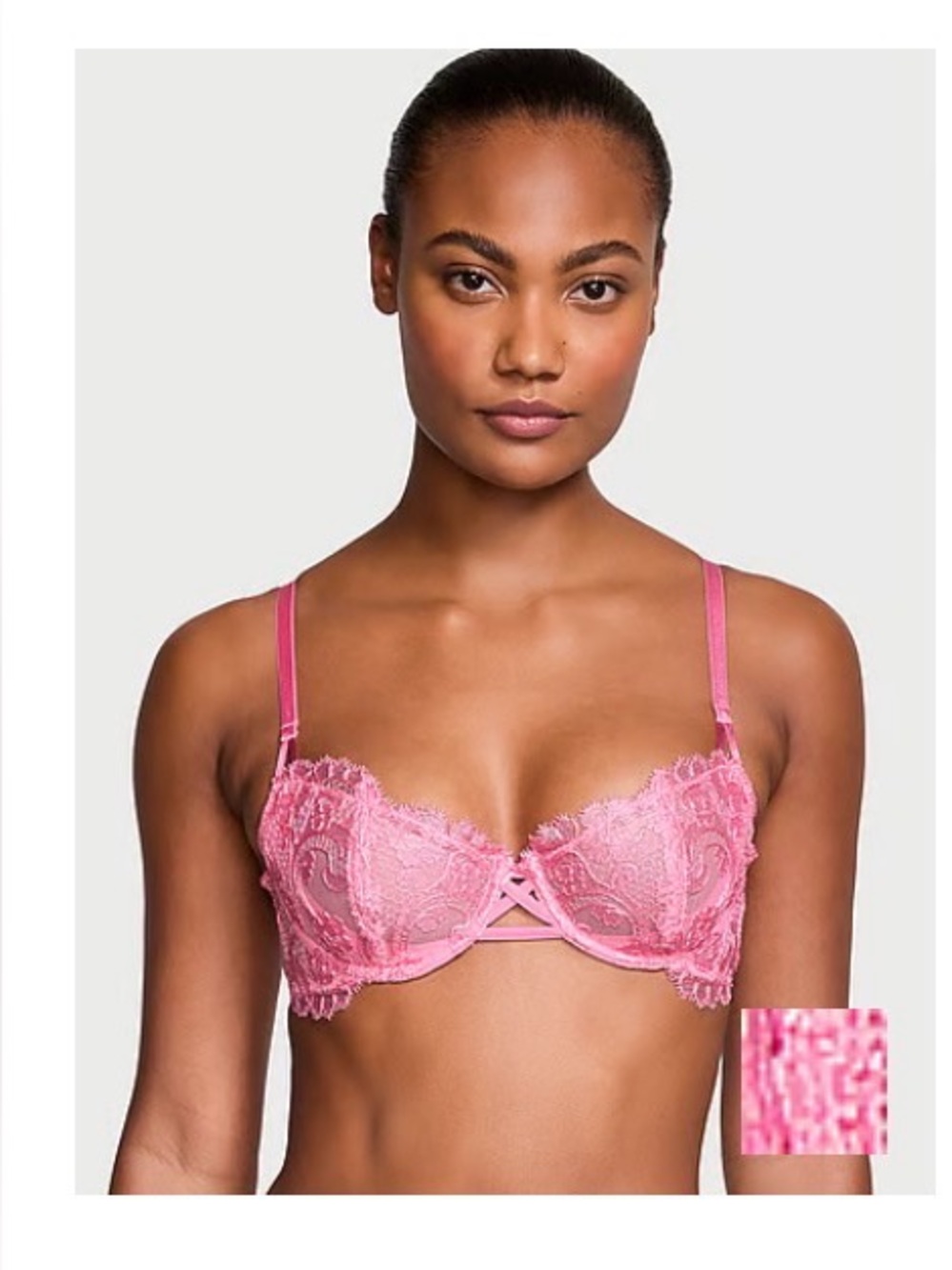 NWT Victoria Secret Pink Lace Underwire Balconette Bra